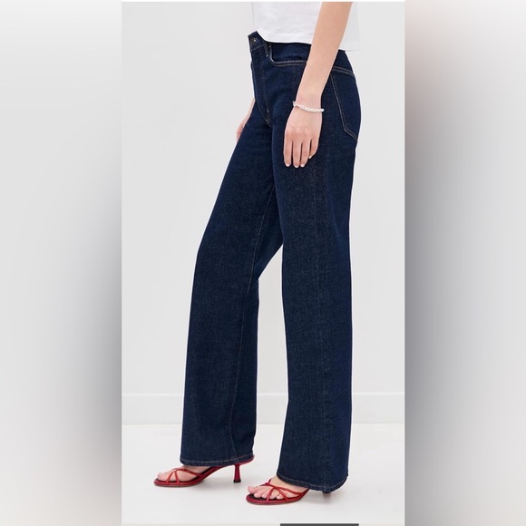 AGOLDE Harper Relaxed Straight Jeans in Dark Indigo 27 - Picture 4 of 8